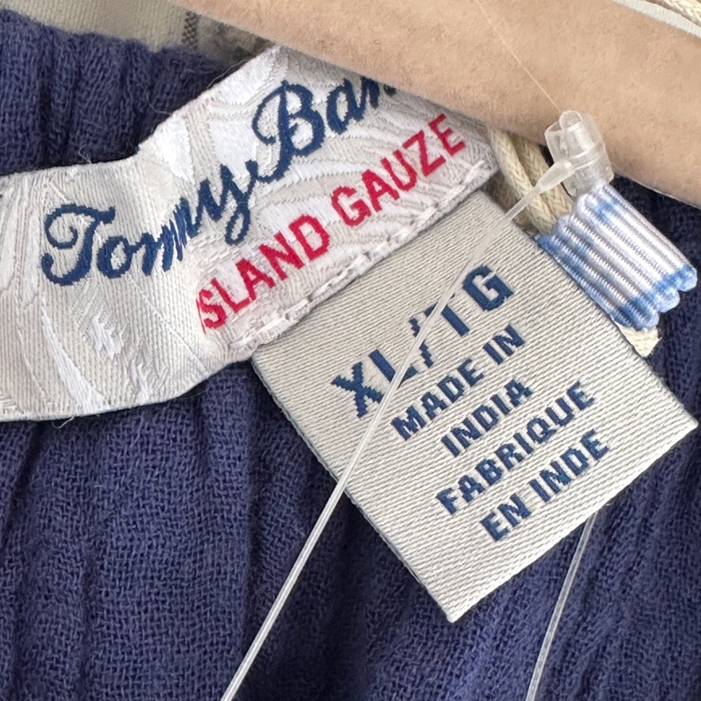 Brand New Tommy Bahama Island Guaze Off the Shoulder Island Navy Coral Isle XL - Picture 8 of 11